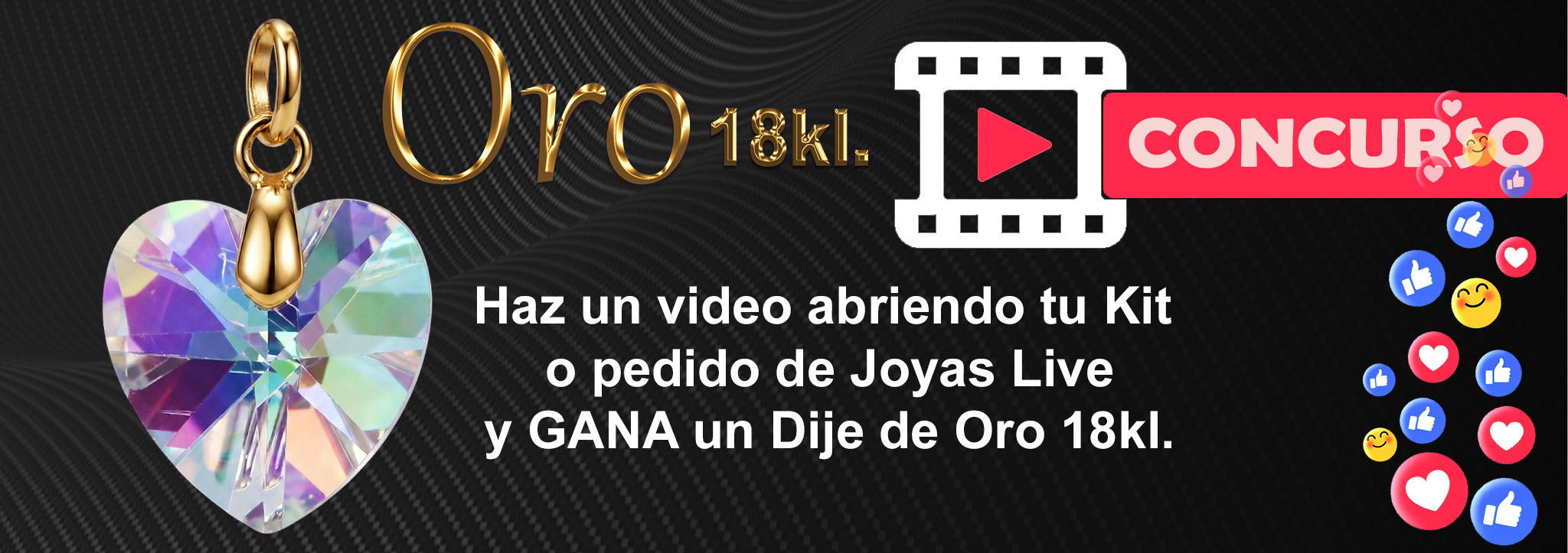 GANA un Dije de Oro 8kl con cristal fino